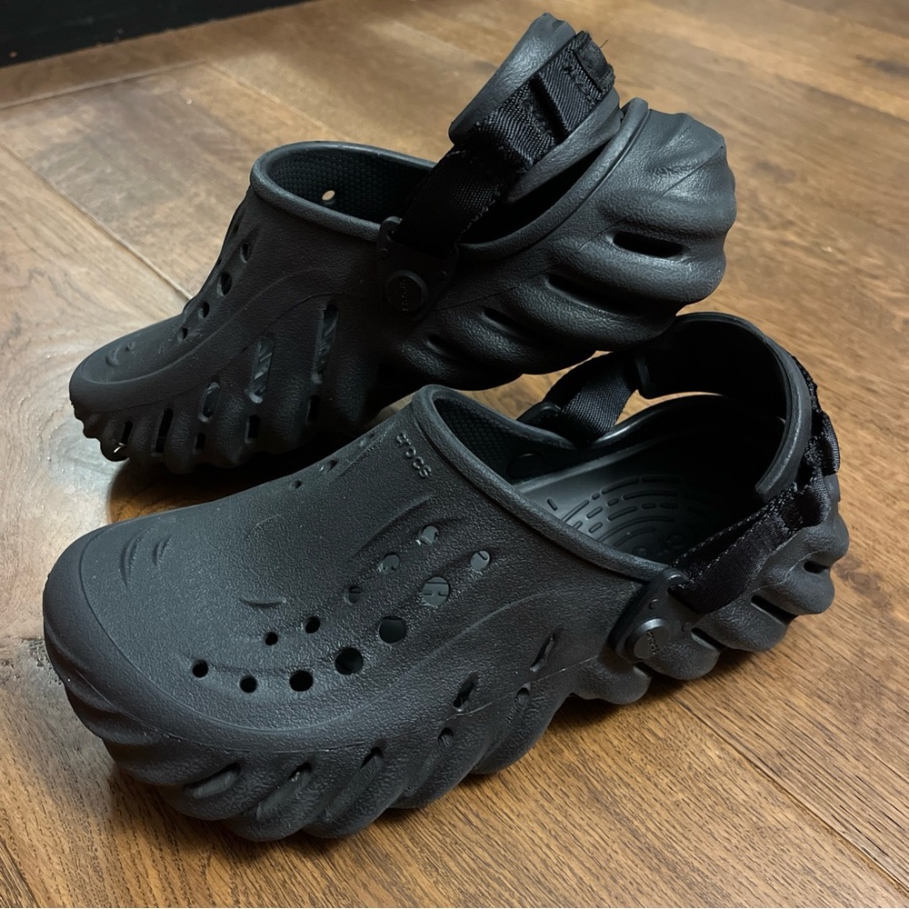 Crocs Echo Clogs Black Foam Comfort Water Men’s 6 Women’s 7 Duck Chunky Unisex
